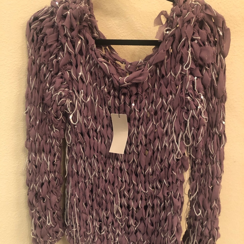 Beautiful purple see through sweater. Brand new!